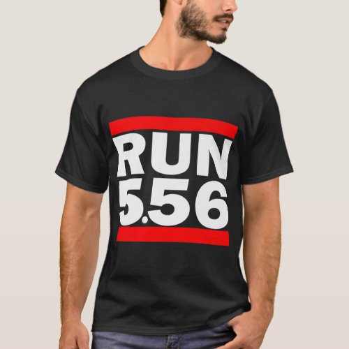 Run 556 Long Gun AR 15 Premium T_Shirt