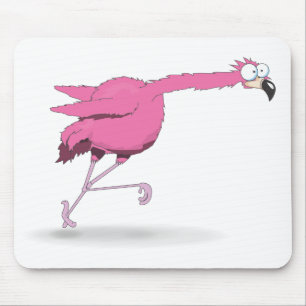 Run along Flamingo Mouse Pad
