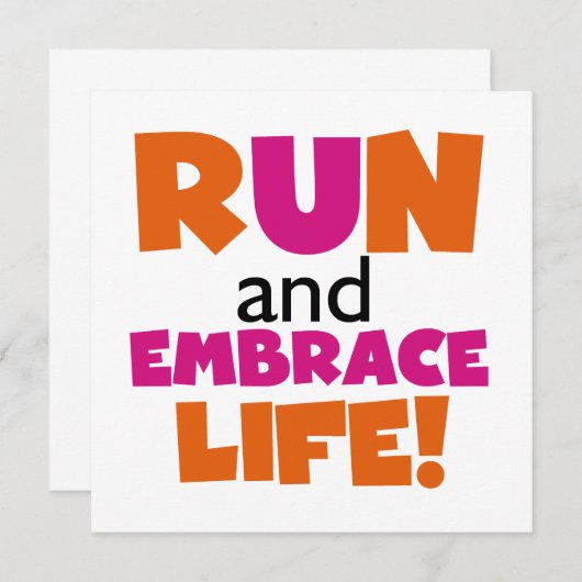 Run and Embrace Life Orange Pink (Front/Back)