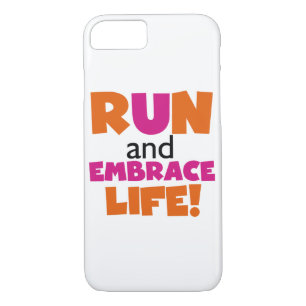 Run and Embrace Life Orange Pink iPhone 8/7 Case