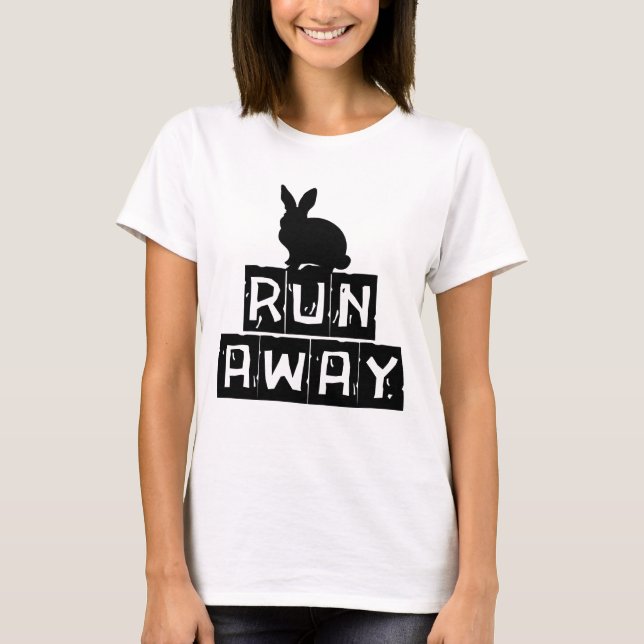 Run Away Funny Medieval Fantasy Design T-Shirt (Front)