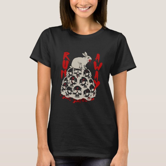 Run Away Funny Medieval Fantasy Design T-Shirt (Front)