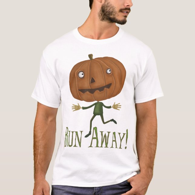 Run Away Pumpkin Destroyed T-shirt (Front)
