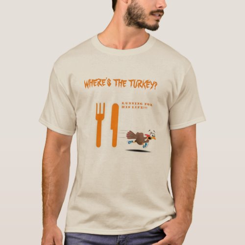 RUN AWAY THANKSGIVING TURKEY T_Shirt