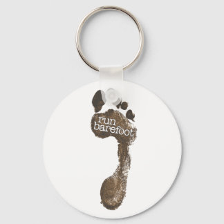 Run Barefoot Keychain