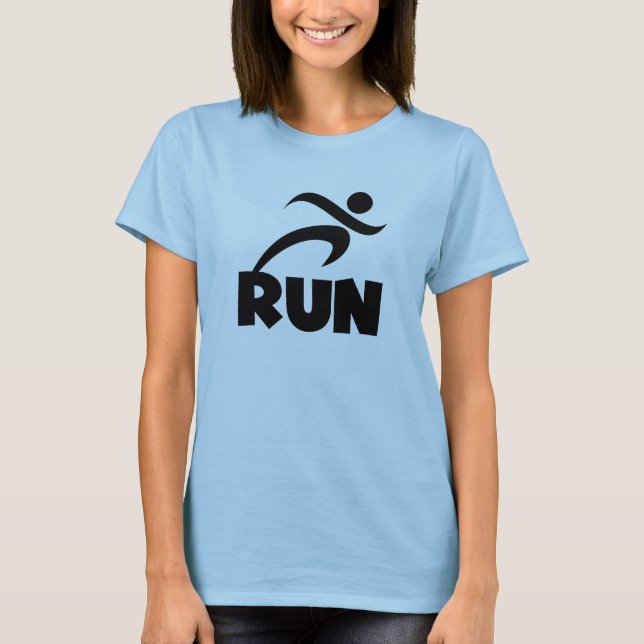 RUN Black T-Shirt (Front)