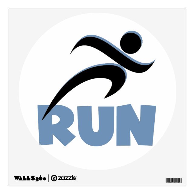 RUN Blue Wall Decal (Front)
