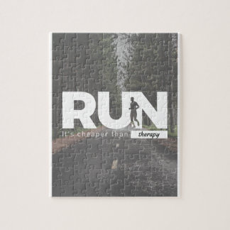 Run Cheaper Than Therapy Running Runners Treatment Jigsaw Puzzle