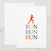 Run Colorful Splash Running women girl (Front/Back)
