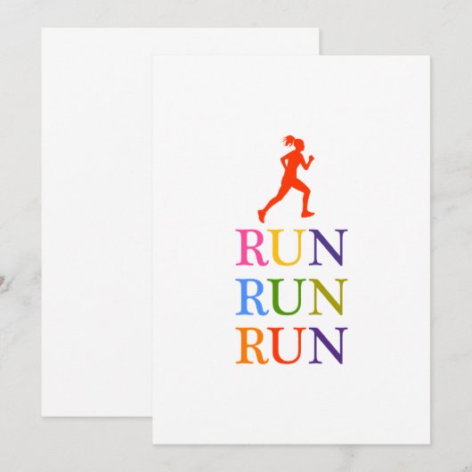 Run Colorful Splash Running women girl (Front/Back)