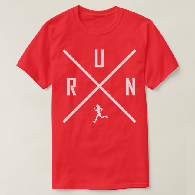 Run cross running jogging marathon T-Shirt (Design Front)