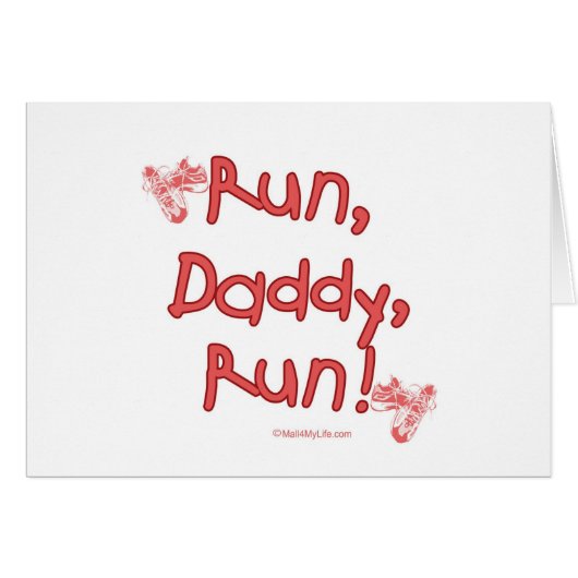 Run Daddy Run - Pink Cards (Front Horizontal)