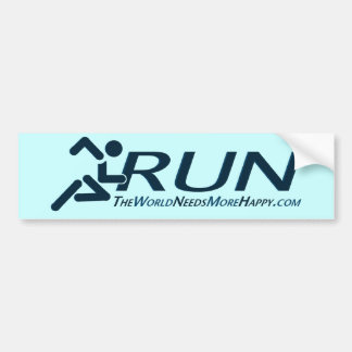 Run-Dark Blue Bumper Sticker