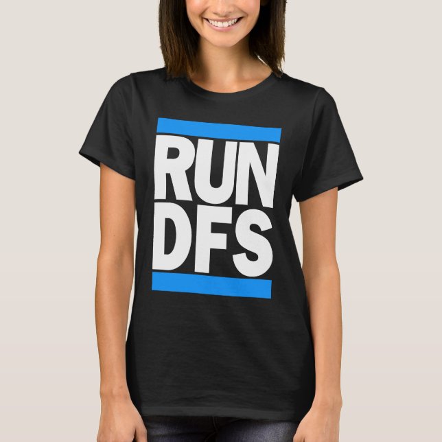Run DFS Daily Fantasy Sports Graphic Duel Of The F T-Shirt (Front)