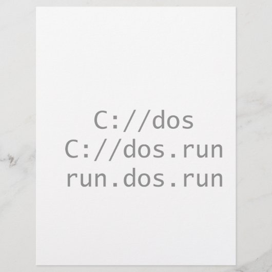 Run DOS, funny geeky (Front)