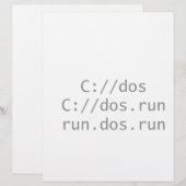 Run DOS, funny geeky (Front/Back)