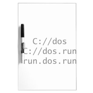 Run DOS, funny geeky Dry Erase Board