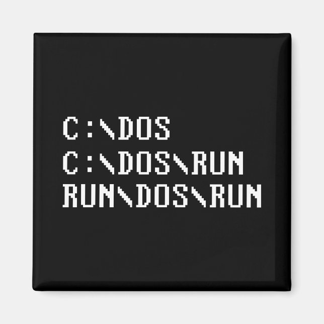 RUN DOS RUN MAGNET (Front)