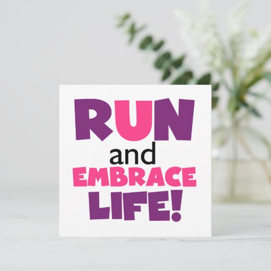 Run Embrace Life Purple Pink (Standing Front)