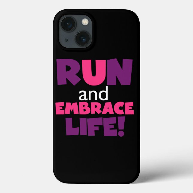 Run Embrace Life Purple Pink Case-Mate iPhone Case (Back)