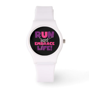 Run Embrace Life Purple Pink Watch