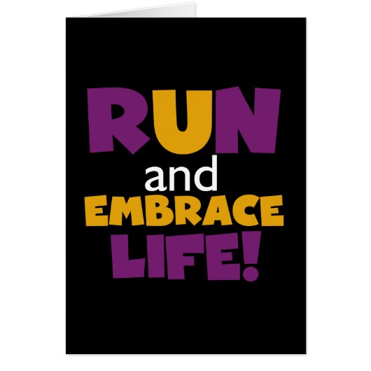 Run Embrace Life Purple Yellow (Front)