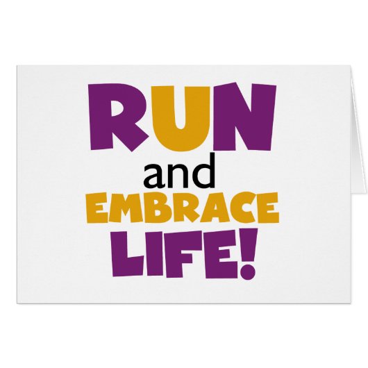 Run Embrace Life Purple Yellow (Front Horizontal)