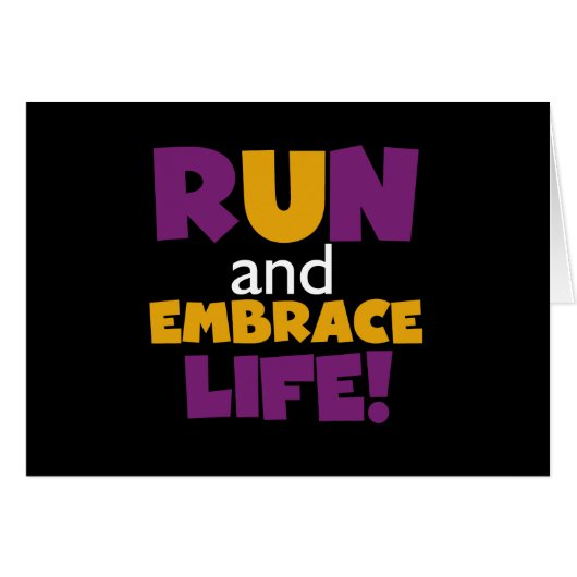Run Embrace Life Purple Yellow Cards (Front Horizontal)