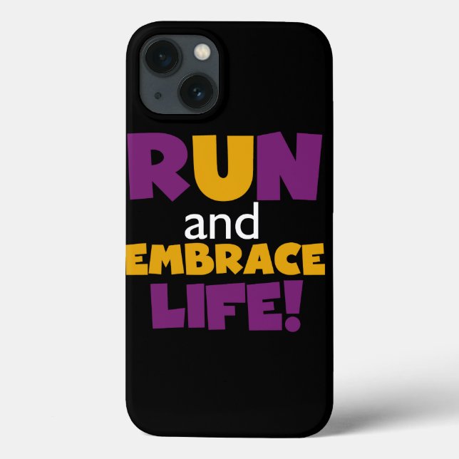 Run Embrace Life Purple Yellow Case-Mate iPhone Case (Back)