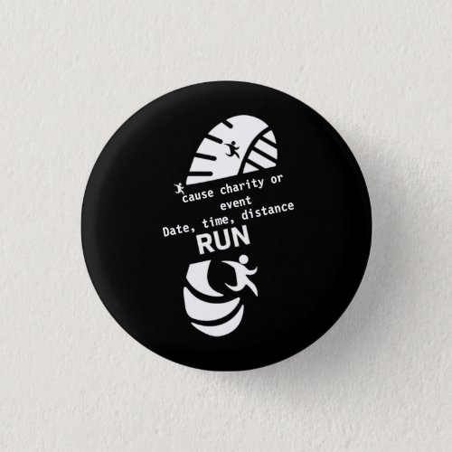 Run For A Good Cause Charity Or Event Promotion    Button