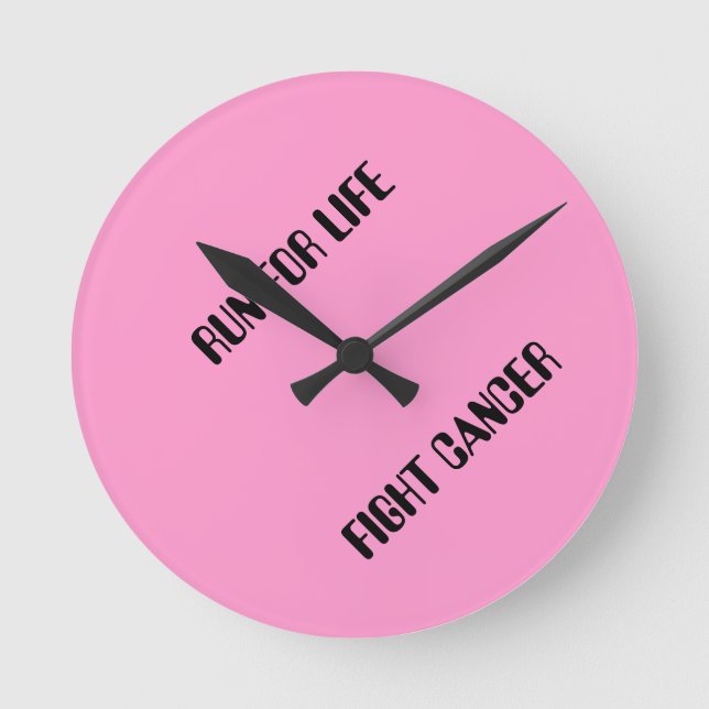 RUN FOR LIFE FIGHT CANCER WALL CLOCK (Front)