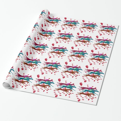 Run for the Roses 2016 Horse Racing Wrapping Paper