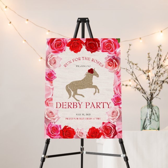  Run for the Roses Derby Party Welcome Foam Board (In Situ (Stand))