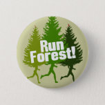 Run Forest, Protect The Earth Day Button at Zazzle
