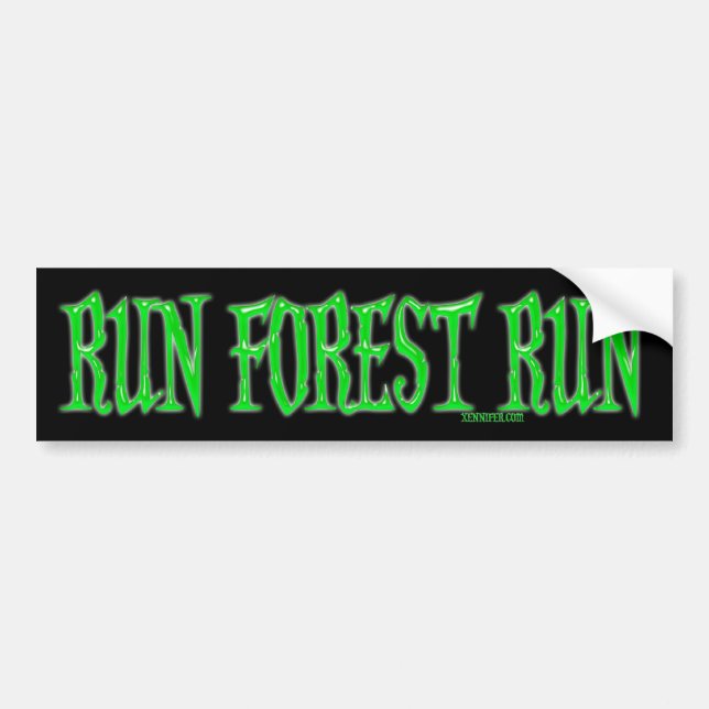 Run Forest Run Bumper Sticker (Front)