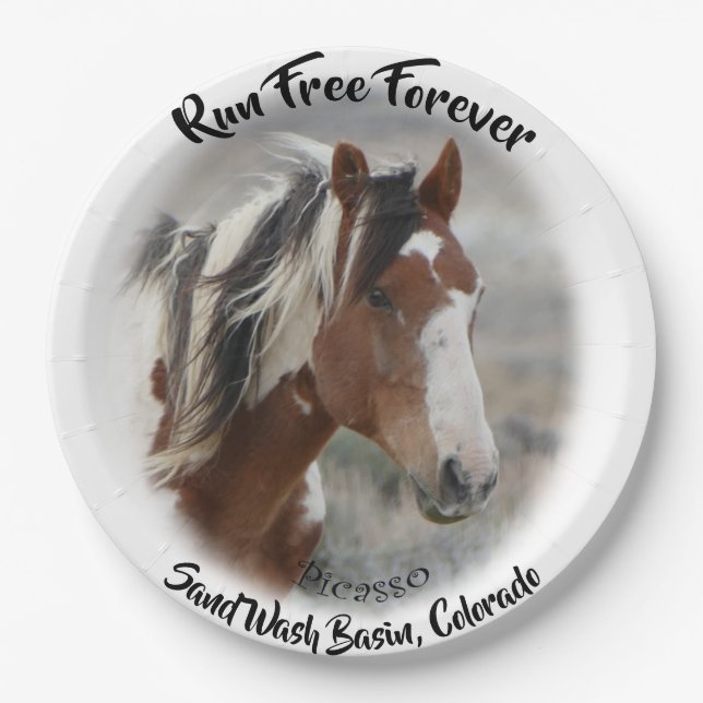 Run Free Forever Paper Plates (Front)