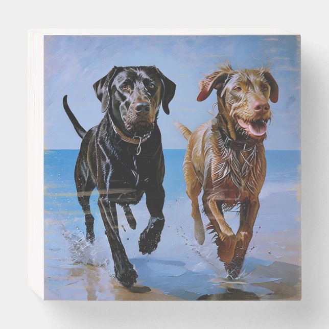 "Run Free, Run Together" Beachside Best Buddies    Wooden Box Sign (Front Horizontal)