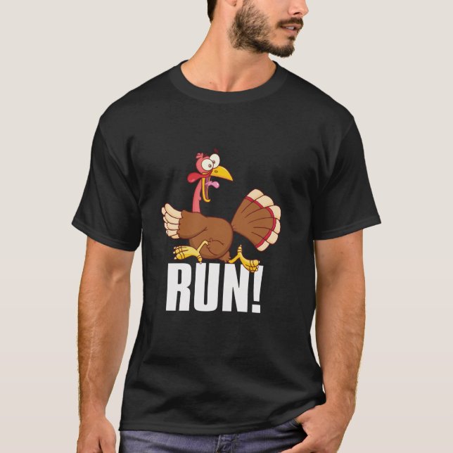 Run Funny Thanksgiving Running 5k Race Turkey Trot T-Shirt (Front)