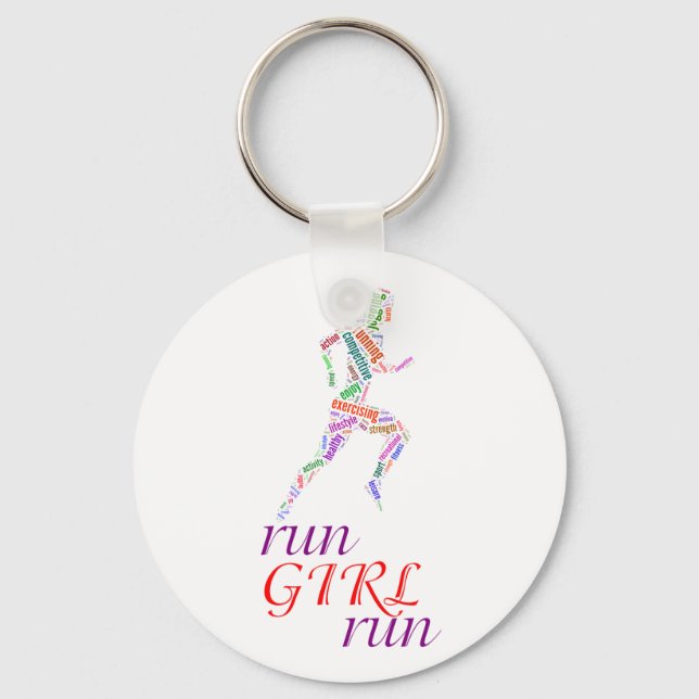 Run girl, run keychain (Front)