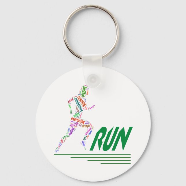 Run girl, run keychain (Front)