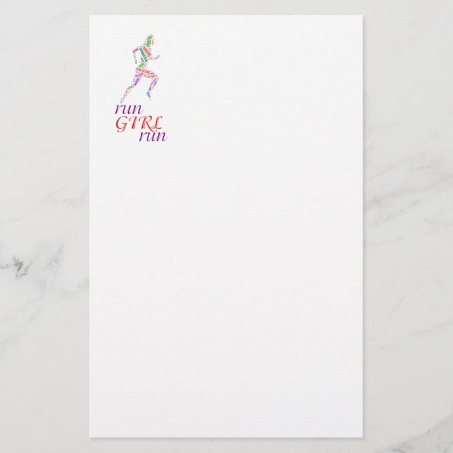 Run girl, run stationery (Front)