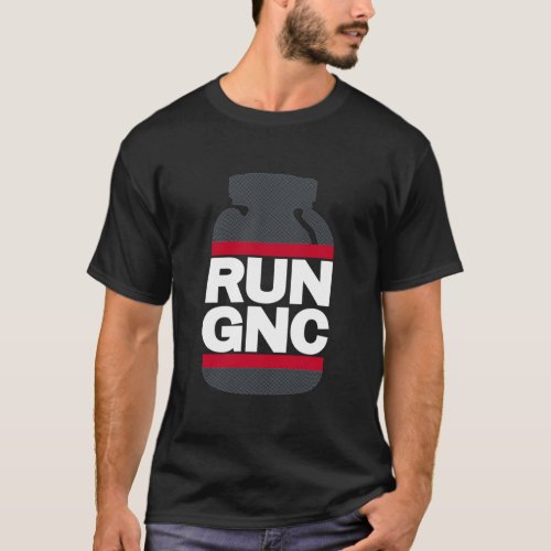 RUN GNC on Black T_Shirt