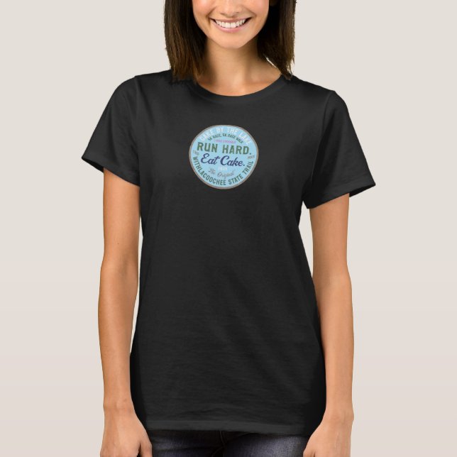 Run Hard. Eat Cake.-Cake by the Lake '26 Women Tee (Front)