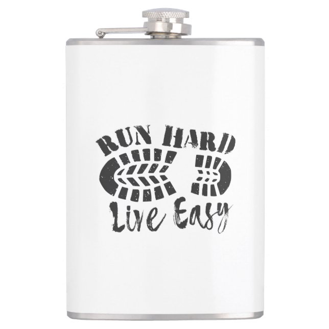 Run Hard, Live Easy Flask (Front)
