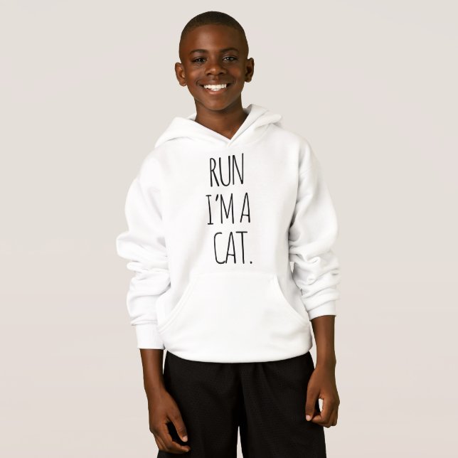 RUN I'M A CAT   HOODIE (Front Full)