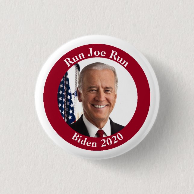 Run Joe Run - Joe Biden - 2020 Pinback Button (Front)