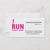 Run, jog and joy business card (Front/Back)