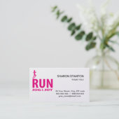 Run, jog and joy business card (Standing Front)