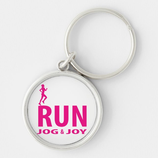 Run, jog and joy keychain (Front)