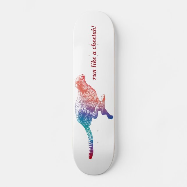 Run Like A Cheetah Skateboard Deck (Front)